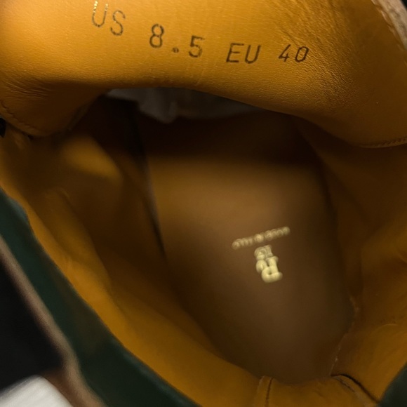 R13 Stack Boot - Hunter Green Remove. Size 10 IT 40 - Picture 14 of 15